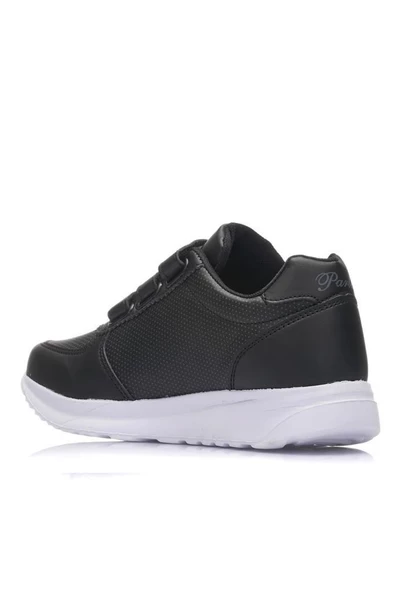 Parley 918-24 Deri Cırtlı Anatomik Kadın Sneaker Siyah Beyaz - Resim 3