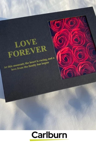 Özel Gün Hediye Sevgiliye Anneye Arkadaşa Kırmızı Gül Dolu Kutulu İstiridye İnci Kolye Seti - 3