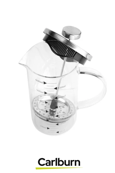 Özel Üretim Isıyı Uzun Süre Koruyan Süzgeçli Bitki Çayı Demliği Filtre Kahve French Press 600 ml - 2