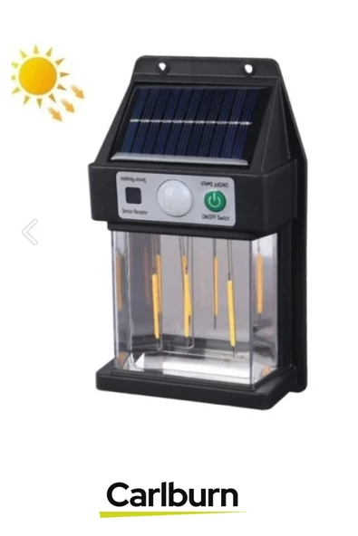 Su Geçirmeyen Kolay Montaj Kablosuz Güneş Enerjili Hareket Algılama Sensörlü Duvar Lambası - 3