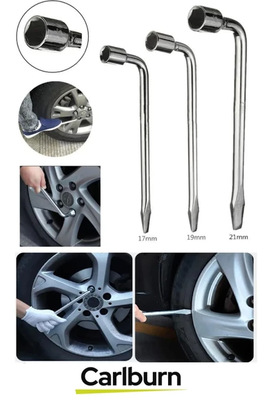 Garantili İstavroz Çelik 1.Kalite Nikelajlı 19mm Numara Bijon Sökme Anahtarı Tek Kol Pipo - 3