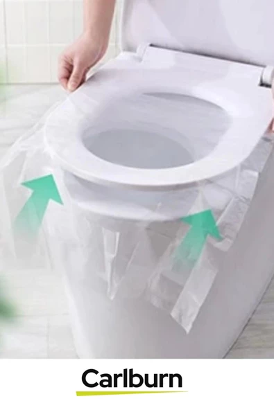 Seyahat Restaurant Avm Halka Açık Tuvalet Wc Hijyenik Tek Kullanımlık Klozet Kapağı Poşeti 50 Adet - 5