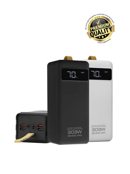 82000MAH 303W Powerbank Taşınabilir Şarj Dijital Göstergeli