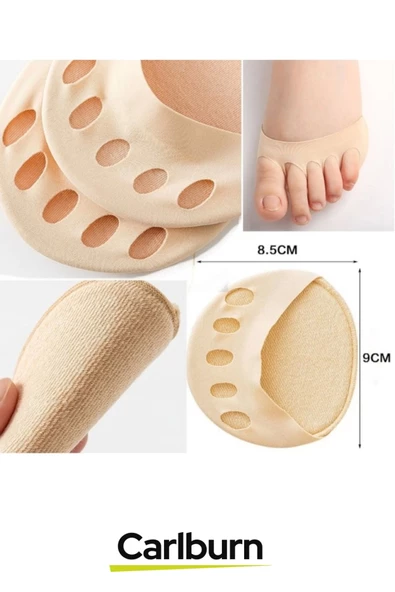 Ter Emen İleri Kaymasını Engeller Yumuşak Pamuklu Kumaş Ayak Parmak Altı Desteği - 1 Çift - 2