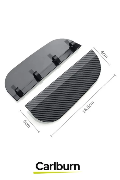 Tüm Araçlara Uyumlu Kolay Montaj Araba Ayna Su Yağmur Koruyucu Siper Karbon Desenli - 2