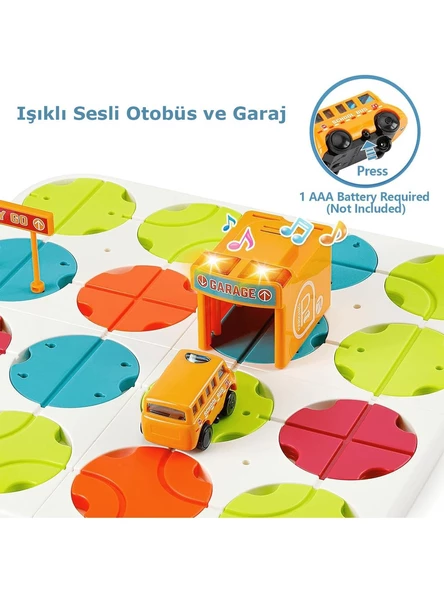 Learning Fun 34 Parça Stem Eğitici Beceri Geliştirici Mantıksal Kendin Yap Yol Inşa Oyunu Puzzle Oyuncak - 4