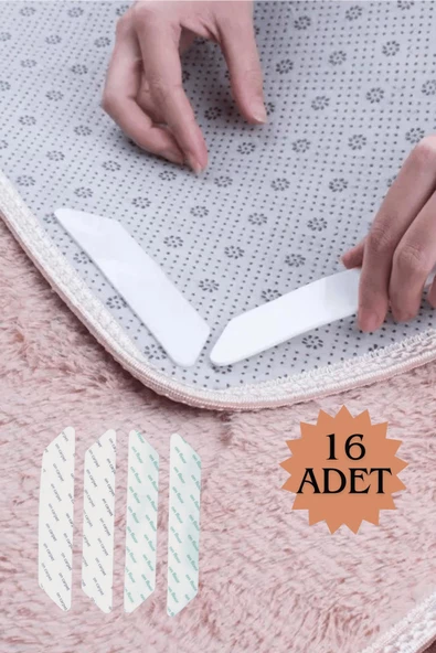 8'li Sabitleyici Kaydırmaz Yapışkanlı Halı Kilim Bandı 2 Paket