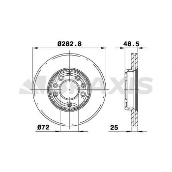 ON FREN DISKI AYNASI MAZDA 6 2002-2007 283MM - BRAXIS AE0225