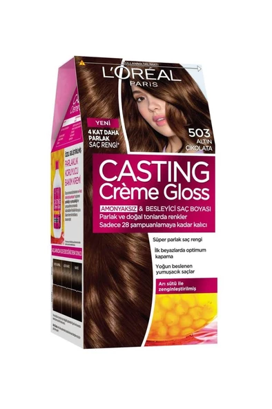 L'Oreal Paris Saç Boyası - Casting Creme Gloss 503 Altın Çikolata 3600523302857