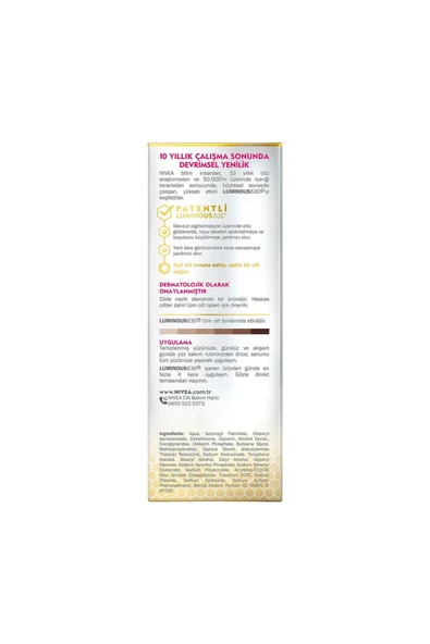 Nivea Luminous 630 Leke Karşıtı Serum 30 ml - Resim 7