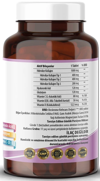 Ncs Hidrolize Collagen Tip 1-2-3 Hyaluronic Acid Glutatyon 90 Tablet - 2