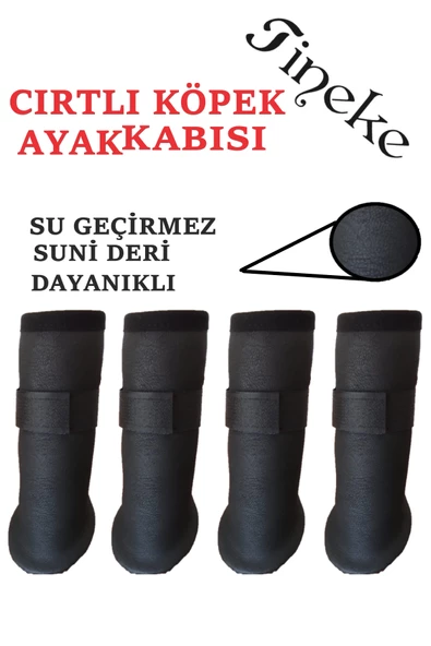 TİNEKE Cırtlı Köpek Ayakkabısı SİYAH   XS  BEDEN