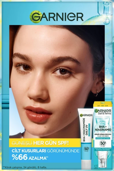 Garnier Saf ve Temiz Bha Niasinamid Günlük Güneş Koruyucu Fluid Yüz Kremi SPF50+ 40 ml - 6