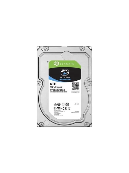Seagate 6tb Skyhawk ST6000VX008 5900 Rpm 256MB Sata-3 Güvenlik Diski (Hikvision) - 1