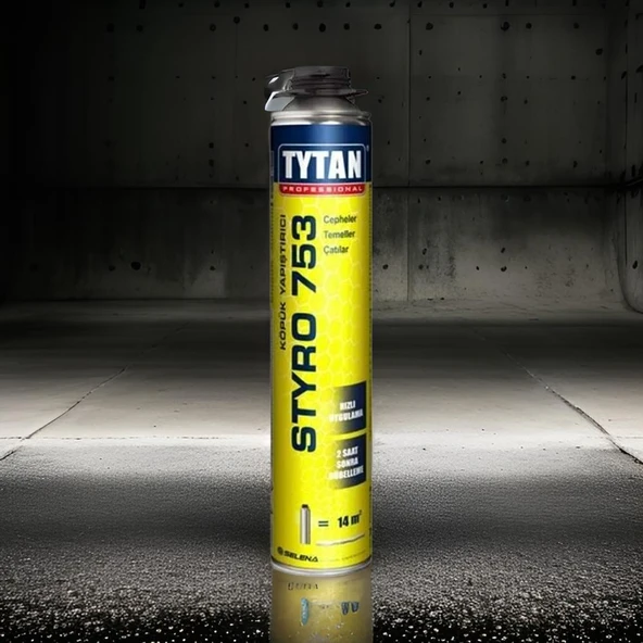 Tytan Styro 753 Tabancalı Mantolama Yapıştırıcı Şişmeyen Pu Köpük 750ml - 2