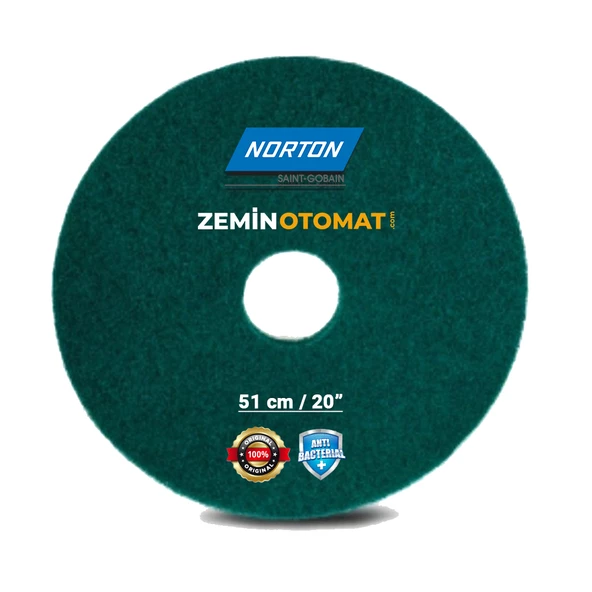 Norton Scrub Yeşil Zemin Temizleme Pedi 51cm 20inc (Kutu 5 Adet) - 2
