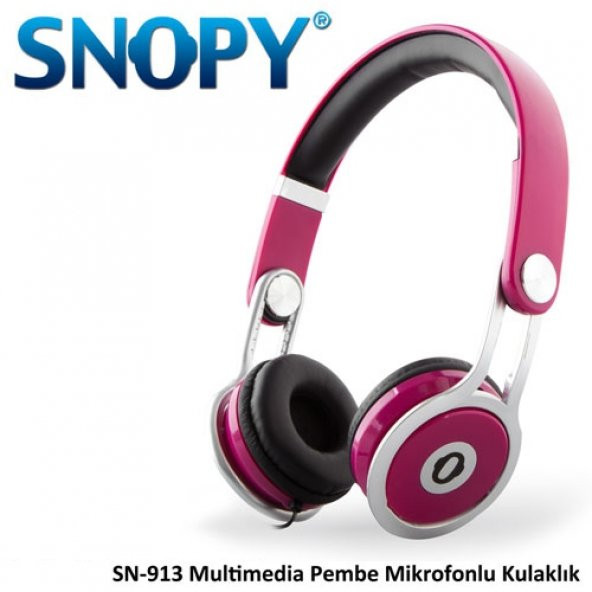 Snopy SN-913 Multimedia Pembe Mikrofonlu Kulaklık
