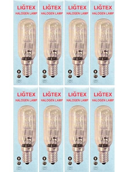 Lığtex 28W 2800K (Sarı Işık) E14 Duylu Aspiratör Ampulü (8 Adet)