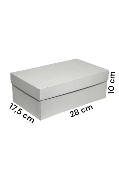 KUTU MARKET Erkek Ayakkabı Kutusu - 10 Adet Beyaz 28x17,5,x10 Cm Isimsiz Merdane - 2