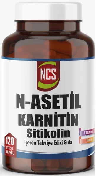 Ncs N-Asetil Karnitin Sitikolin L-Glutamin Taurin 120 Bitkisel Kapsül - 1