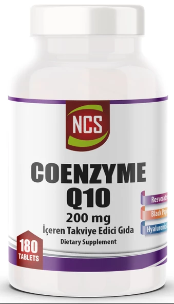 Koenzim Q10 Hyaluronic Acid Coenzyme Q10 200 MG 180 Tablet - 1