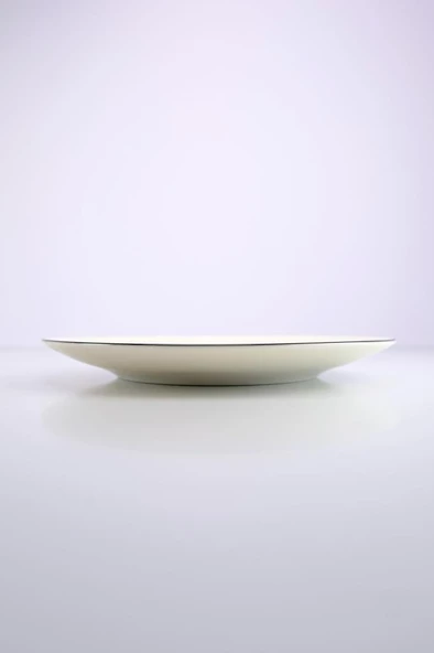 Digithome Lombardino Minimalist Modern Black Tekli Porselen Pasta Tabağı 20 Cm - 4