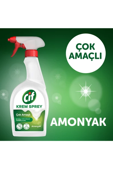 Cif Krem Sprey %100 Krem Gücü Yağ, Kireç, Kir, Pas Sökücü Leke Çıkarıcı 750 Ml 1 Adet - Resim 5