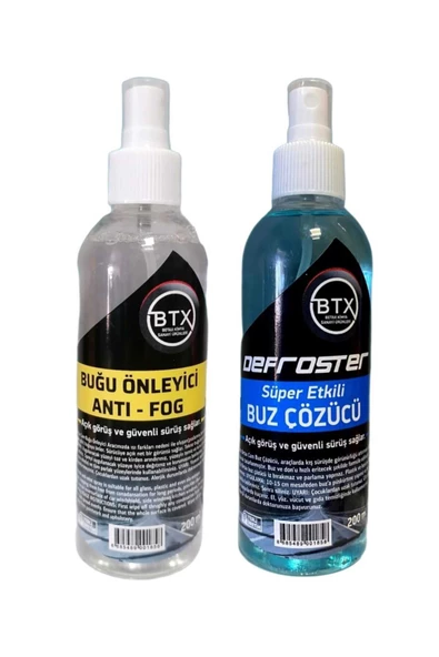 Betax Buğu Önleyici ve Buz Çözücü 200 ML Sprey 2'li Set