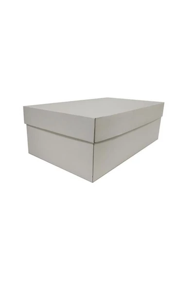KUTU MARKET Erkek Ayakkabı Kutusu - 10 Adet Beyaz 28x17,5,x10 Cm Isimsiz Merdane - 3