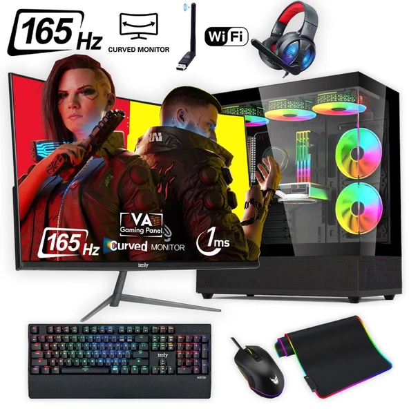 Ventus 507 X Ryzen 5 5500 16GB 1TB M.2 NVMe RTX 3060 8GB 24" 165 Hz Oyuncu Masaüstü Bilgisayarı ürün görseli 1