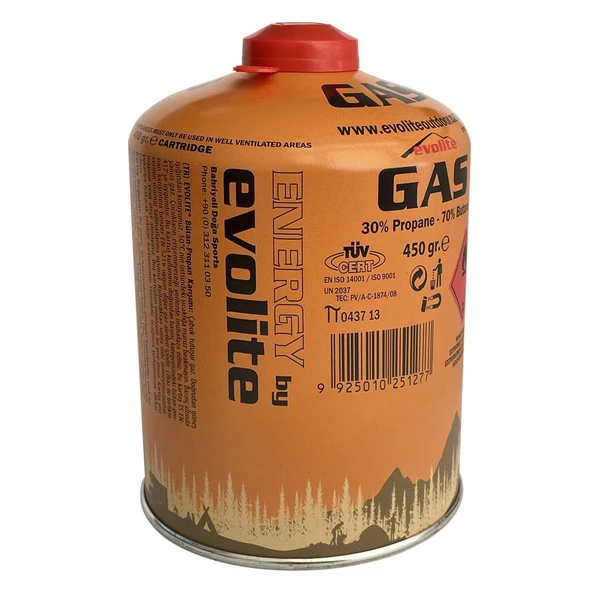 Evolite Butane Propane Vidalı 450 Gr. Ocak Kartuşu - 4 Adet - 2