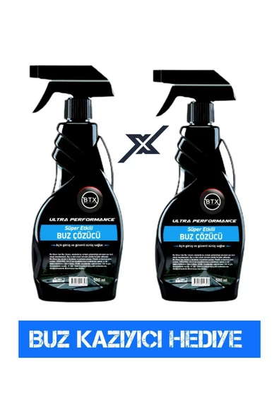 Betax BUZ ÇÖZÜCÜ SPREY ULTRA PERFORMANCE 2'Lİ 500 ML + BUZ KAZIYICI HEDİYELİ