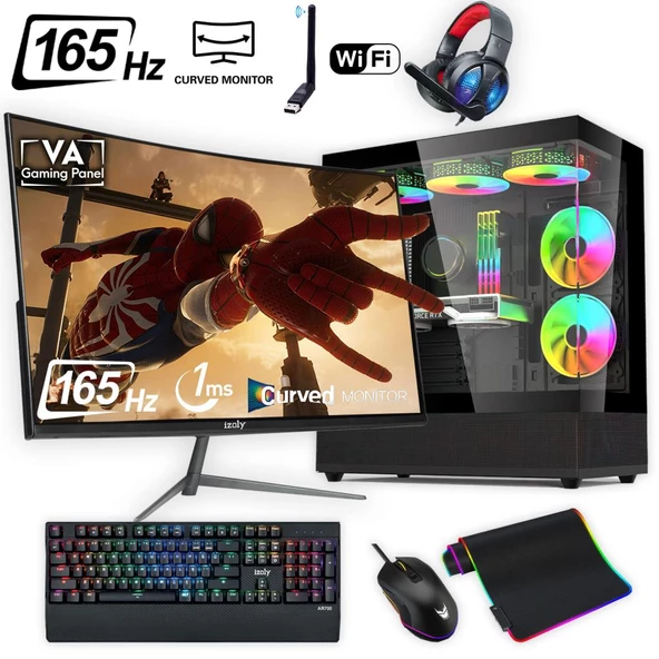 Ventus 512 X Ryzen 7 5700X 32GB 1TB M.2 NVMe RTX 3060 8GB 24" 165 Hz Oyuncu Masaüstü Bilgisayarı