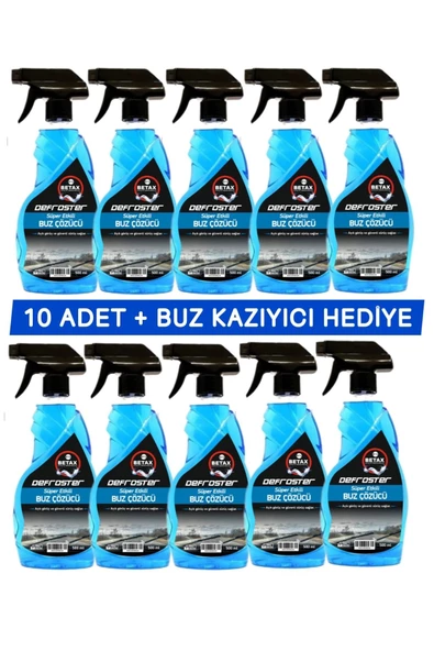 Betax Buz Çözücü 10 lu Pratik Buz Kazıyıcı Hediyeli