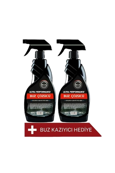 Betax Ultra Performance Red Buz Çözücü Sprey 2 Adet 500 ml Buz Kazıyıcı Hediye