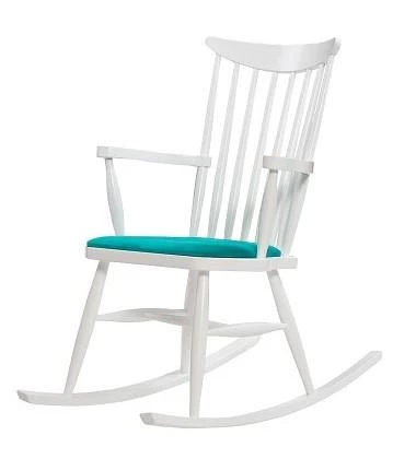 Sandalye Zus300 Model 90476 Sallanan Beyaz Ahşap Retro Ayak Kutuda Sevk El Yapım