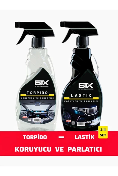 Betax TORPİDO VE LASTİK KORUYUCU & PARLATICI 500ml SPREY 2'Lİ SET