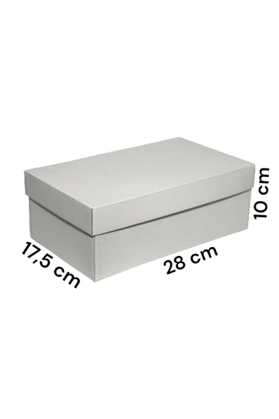 KUTU MARKET Kadın Ayakkabı Kutusu - 10 Adet Beyaz Isimsiz (28X17,5X10CM) Zenne - 2