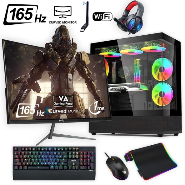 Ventus 510 X Ryzen 7 5700X 32GB 512GB M.2 NVMe RTX 3060 8GB 24" 165 Hz Oyuncu Masaüstü Bilgisayarı ürün görseli 1