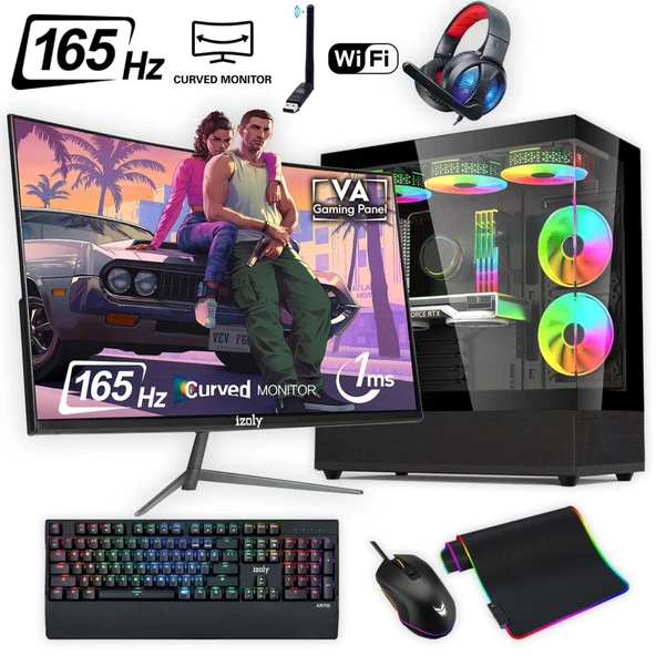 Ventus 508 X Ryzen 5 5500 32GB 1TB M.2 NVMe RTX 3060 8GB 24" 165 Hz Oyuncu Masaüstü Bilgisayarı