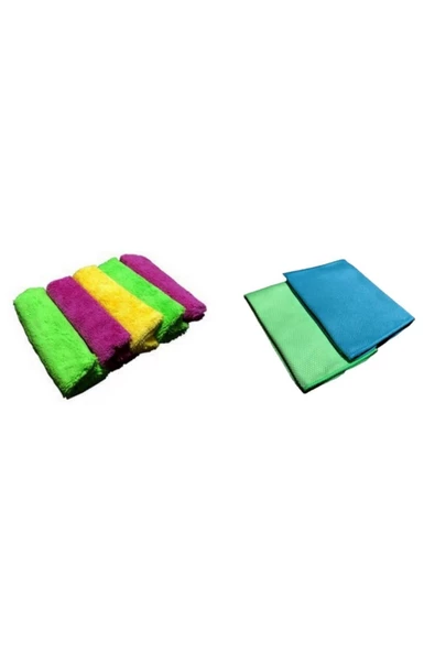 Mr Green Temizlik Bezi Mikrofiber Temizlik Bezi ( 5 Adet) Hediyesi Mikro Fiber Cam Bezi 2'li - 2