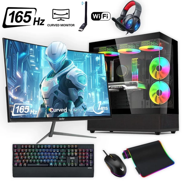 Ventus 506 X Ryzen 5 5500 32GB 512GB M.2 NVMe RTX 3060 8GB 24" 165 Hz Oyuncu Masaüstü Bilgisayarı