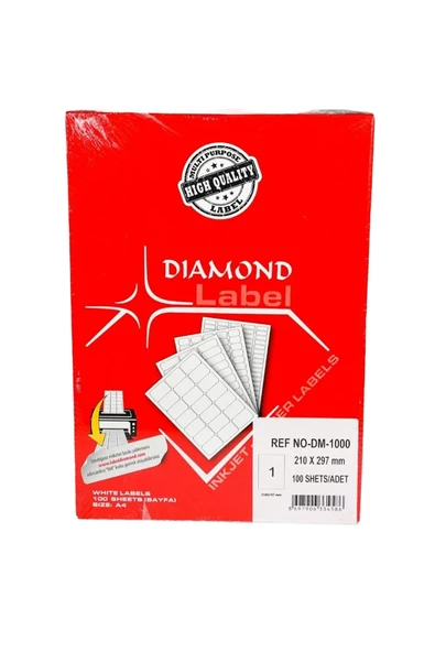 Label Lazer Etiket 99.1x34 Mm 100"lü Dm-1016 - Resim 2