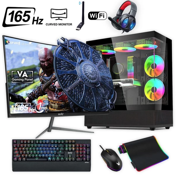 Ventus 504 X i5-10400F 32GB 1TB M.2 NVMe RTX 3060 8GB 24" 165 Hz Oyuncu Masaüstü Bilgisayarı