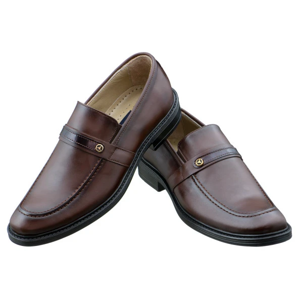 Kahverengi Dikiş Detaylı Klasik Erkek Ayakkabı