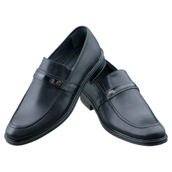 Siyah Dikiş Detaylı Klasik Erkek Ayakkabı