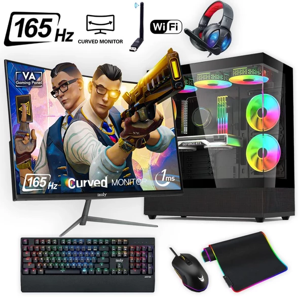 Ventus 505 X Ryzen 5 5500 16GB 512GB M.2 NVMe RTX 3060 8GB 24" 165 Hz Oyuncu Masaüstü Bilgisayarı ürün görseli 1