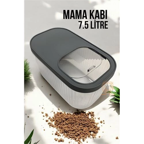 ModaCar Kedi ve Köpek Mama Saklama Kabı Sürgülü Kapaklı 7.5 Litre