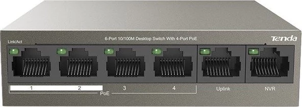 Tenda TEF1106P-4-63W 6 Port 10/100M 4-Port PoE Switch