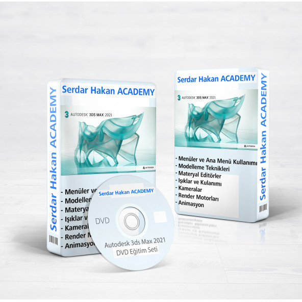 3ds Max 2021 Temel Eğitim Seti (DVD-SET) + Texture Arşivi